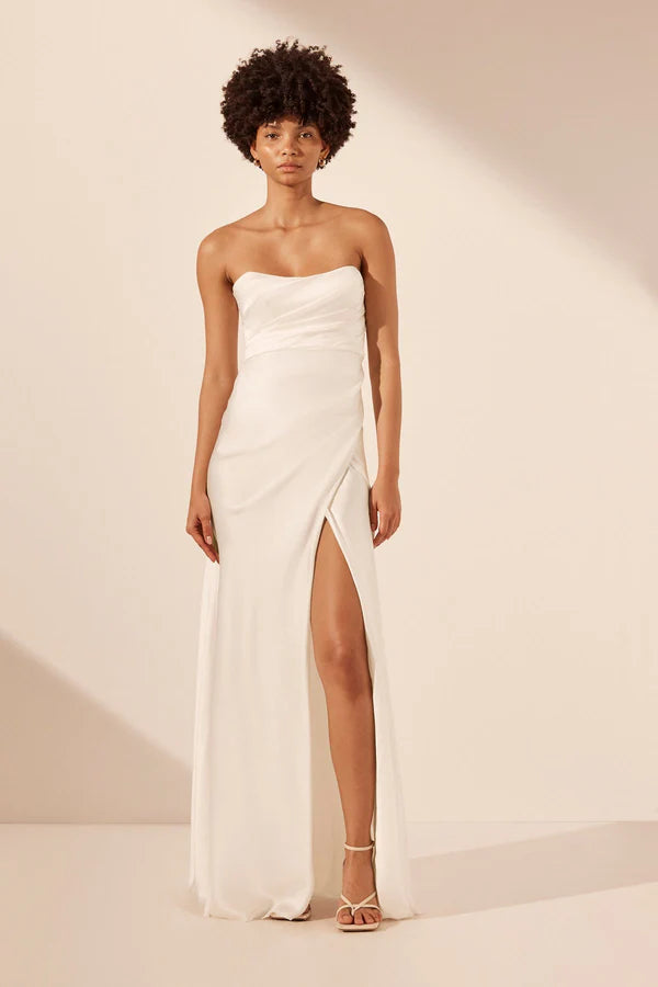 Cumulus Strapless Dress - Ivory