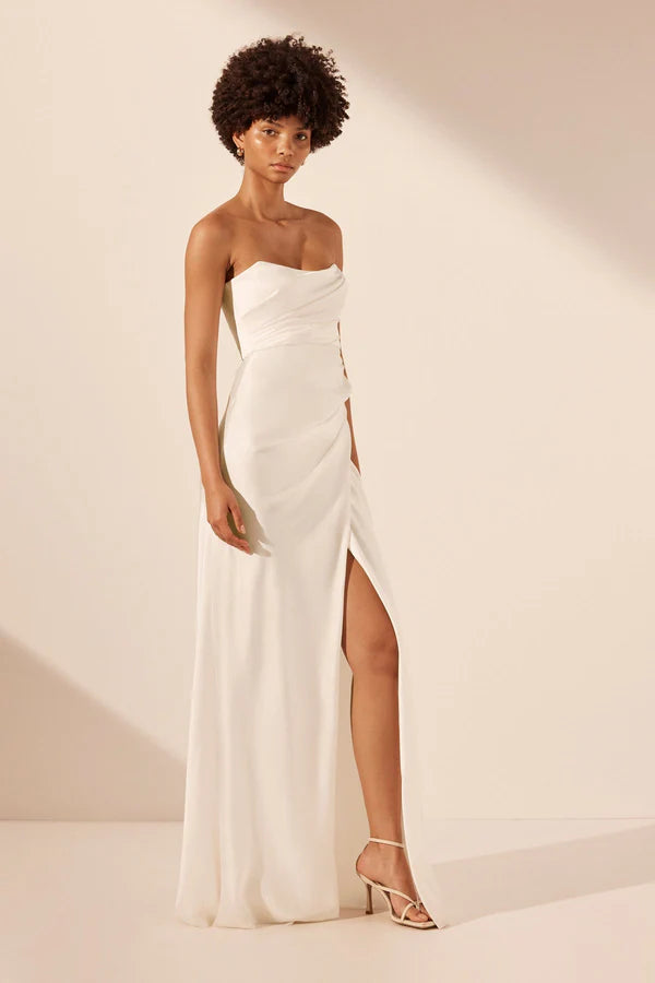 Cumulus Strapless Dress - Ivory