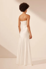 Cumulus Strapless Dress - Ivory