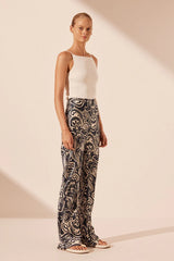 Anthea Silk Bias Cut Pant - Deep Navy