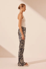 Anthea Silk Bias Cut Pant - Deep Navy