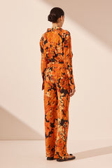 Santos Silk Bias Cut Pant - Tangerine