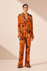 Santos Silk Bias Cut Pant - Tangerine