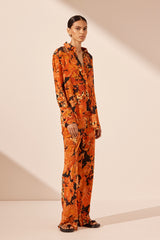 Santos Silk Bias Cut Pant - Tangerine