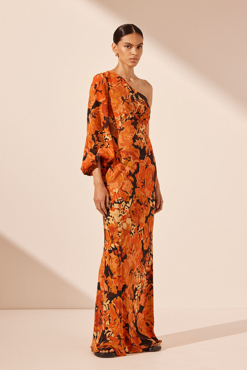 Santos Maxi Dress - Tangerine