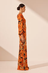 Santos Maxi Dress - Tangerine