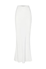 The Bias Cut Maxi Skirt - White