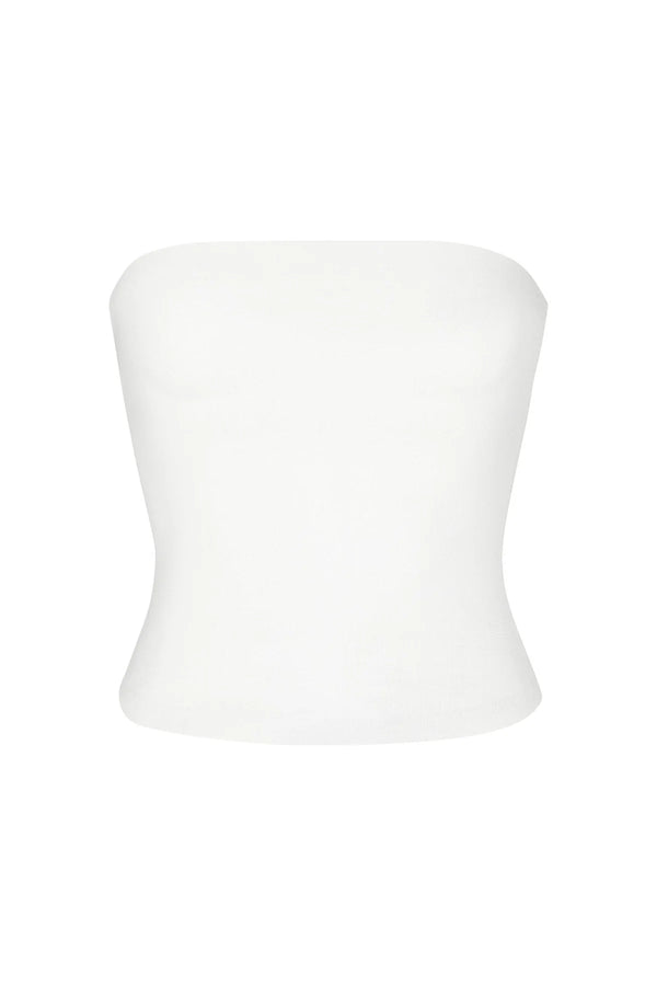 The Ritts Strapless Top - White
