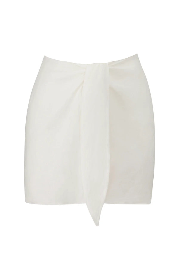 The Wrap Mini Skirt - White