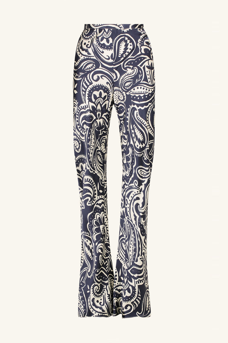 Anthea Silk Bias Cut Pant - Deep Navy