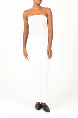 The Bias Cut Maxi Skirt - White