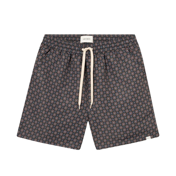 Stan AOP Swim Shorts - Dark Navy/Washed Denim