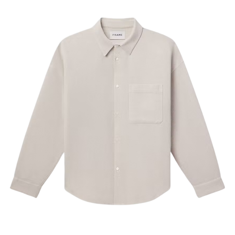 Waffle Textured Shirt - Off White