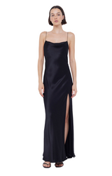 Ayala Cowl Maxi Dress - Black