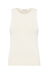 Linen Silk Blend Tank - Salt