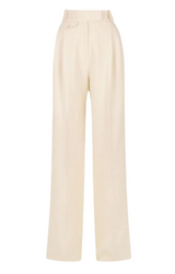 Irena High Waisted Tailored Pant - Rice