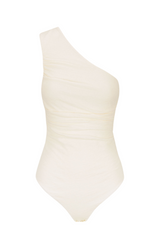 Beau One Shoulder Bodysuit - Rice