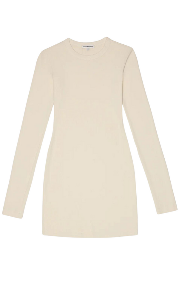 Verona Long Sleeve Mini Dress - Bone