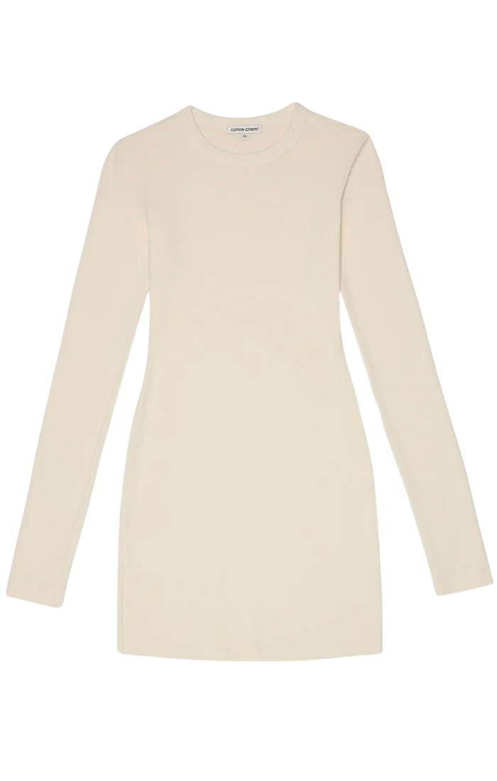 Verona Long Sleeve Mini Dress - Bone