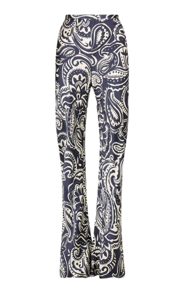 Anthea Silk Bias Cut Pant - Deep Navy