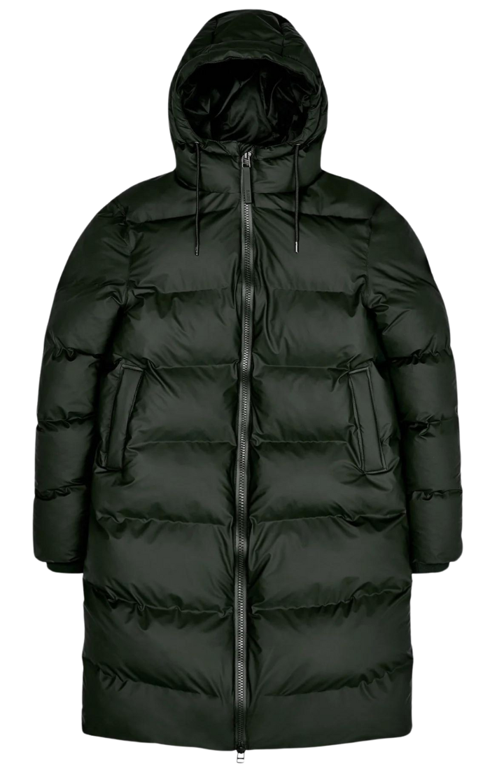 Long Puffer Jacket - Green