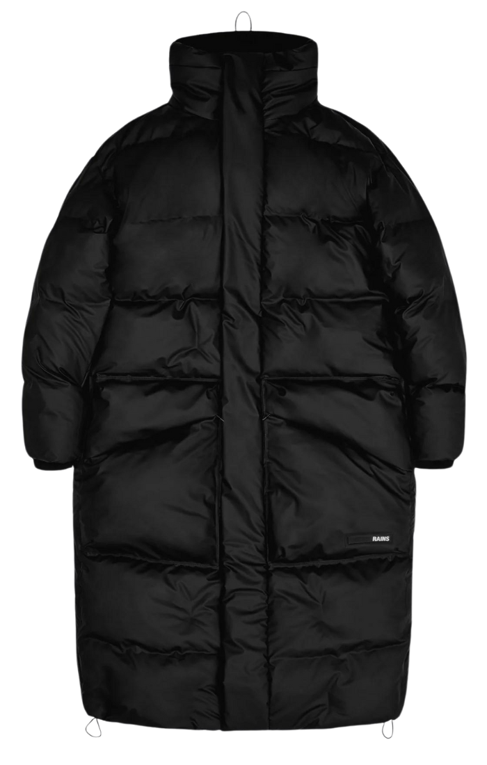 Block Puffer Coat - Black