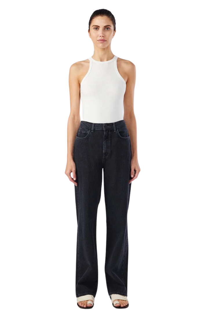 Ms. Keaton High Rise Baggy Jean - Black