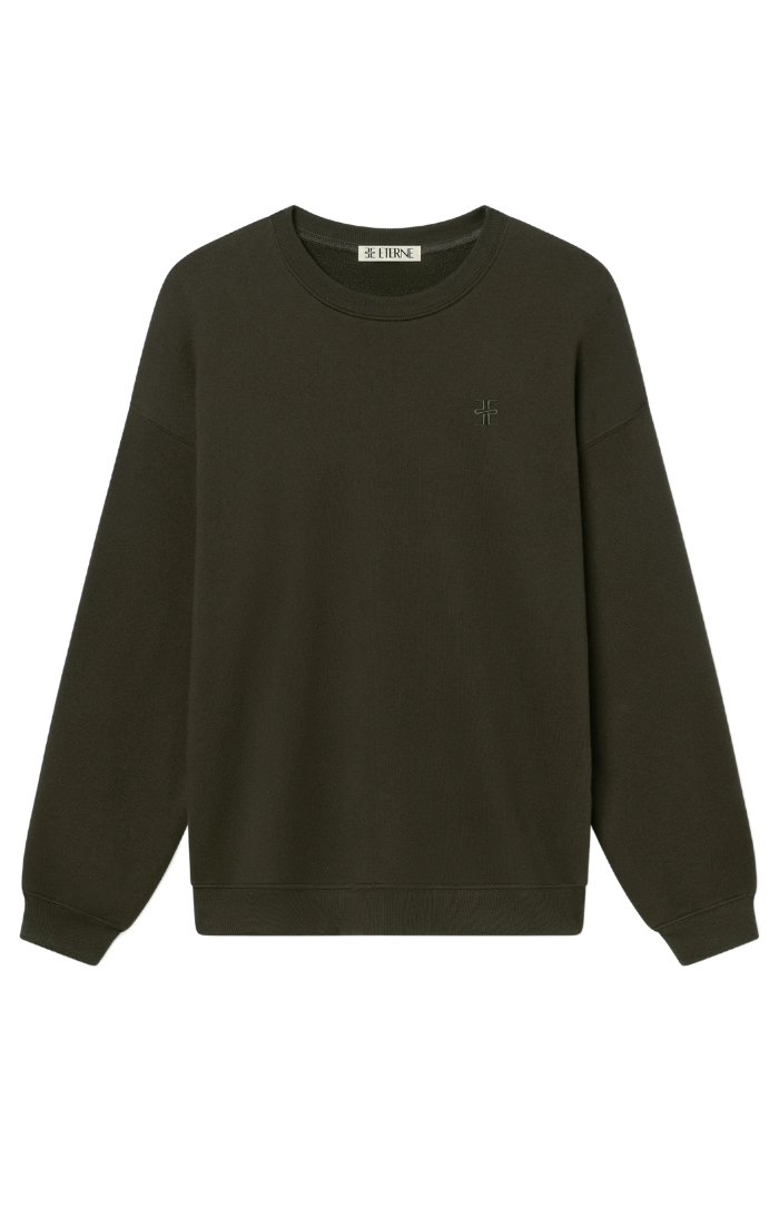 Oversized Crewneck Sweatshirt - Moss