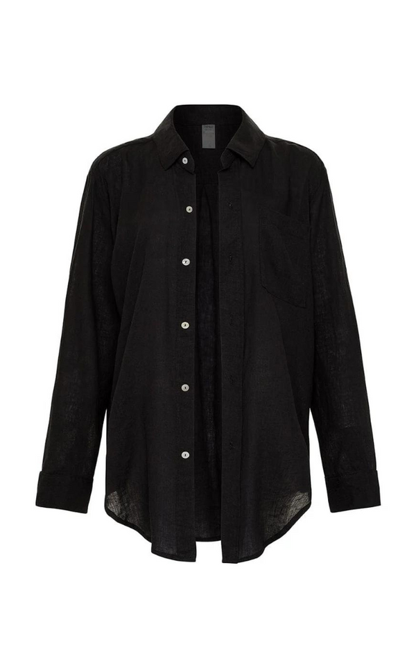 Long Sleeve Button Down - Black