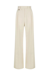 Irena High Waisted Tailored Pant - Bone