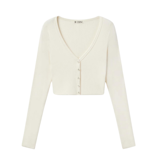 Cropped Cardigan - Cream