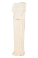 Andea Seeksucker Draped Dress - Pearl