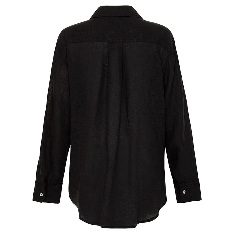 Long Sleeve Button Down - Black