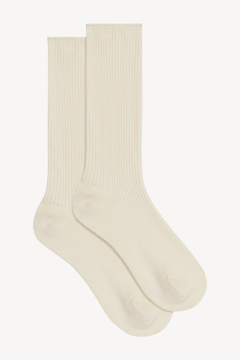 Classic Rib Socks - Cream