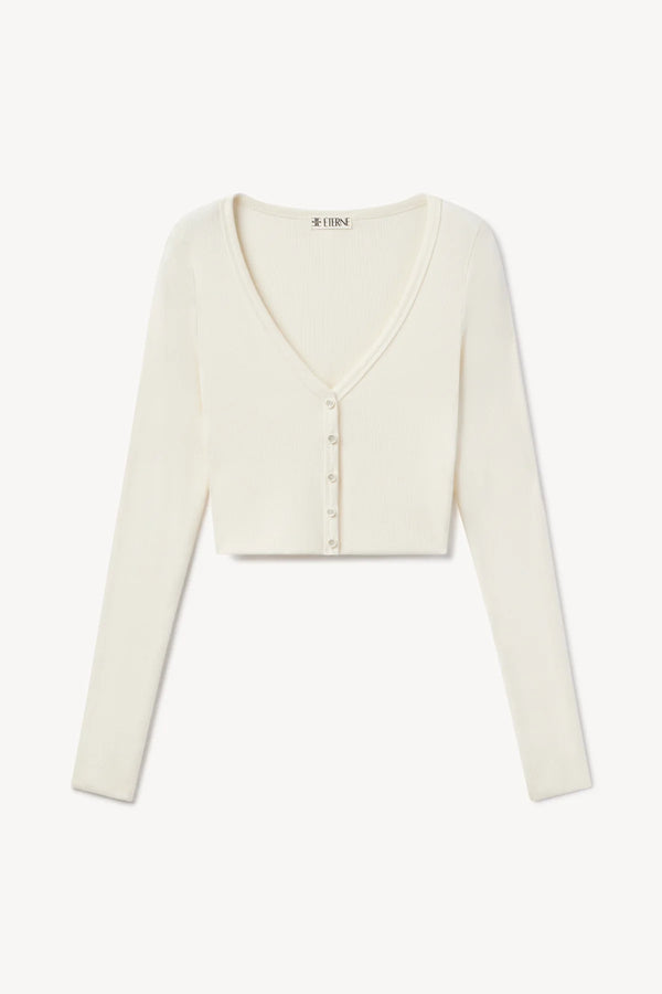 Cropped Cardigan - Cream