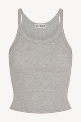 Cropped Rib Tank - Grey