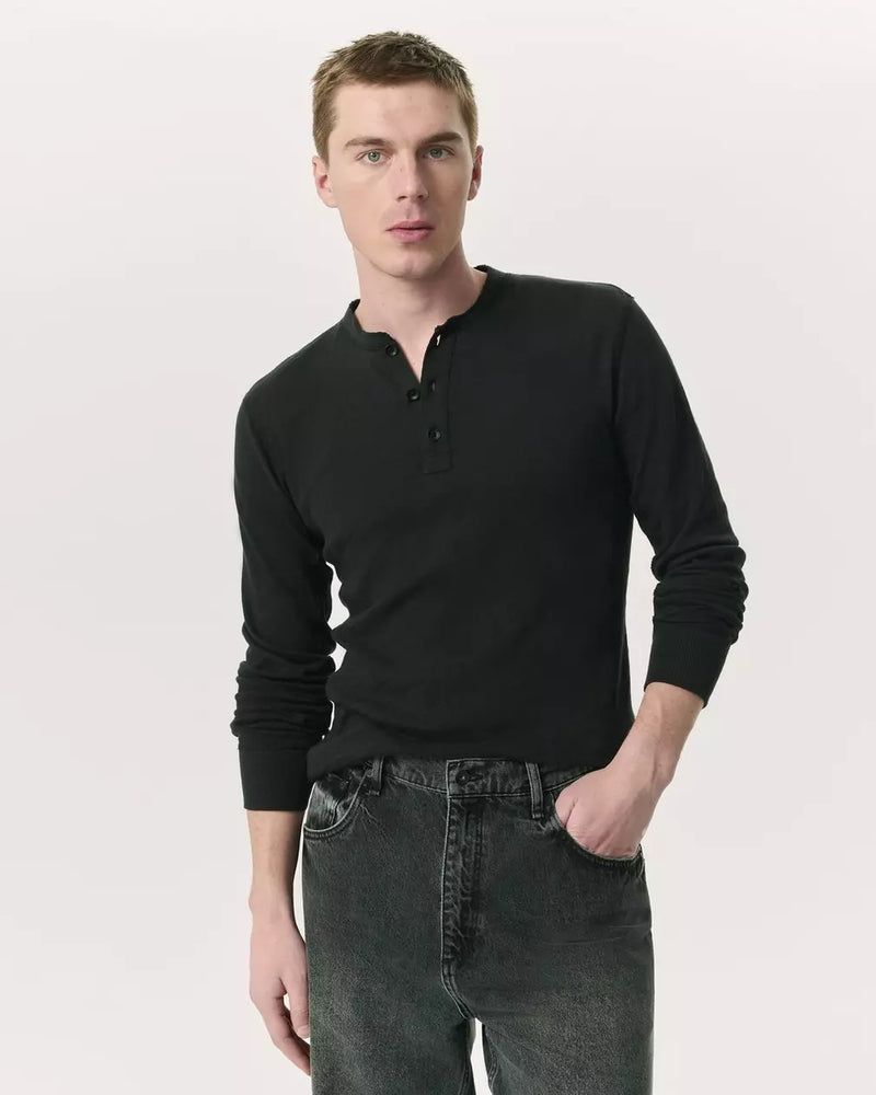 Classic Flame Henley - Black