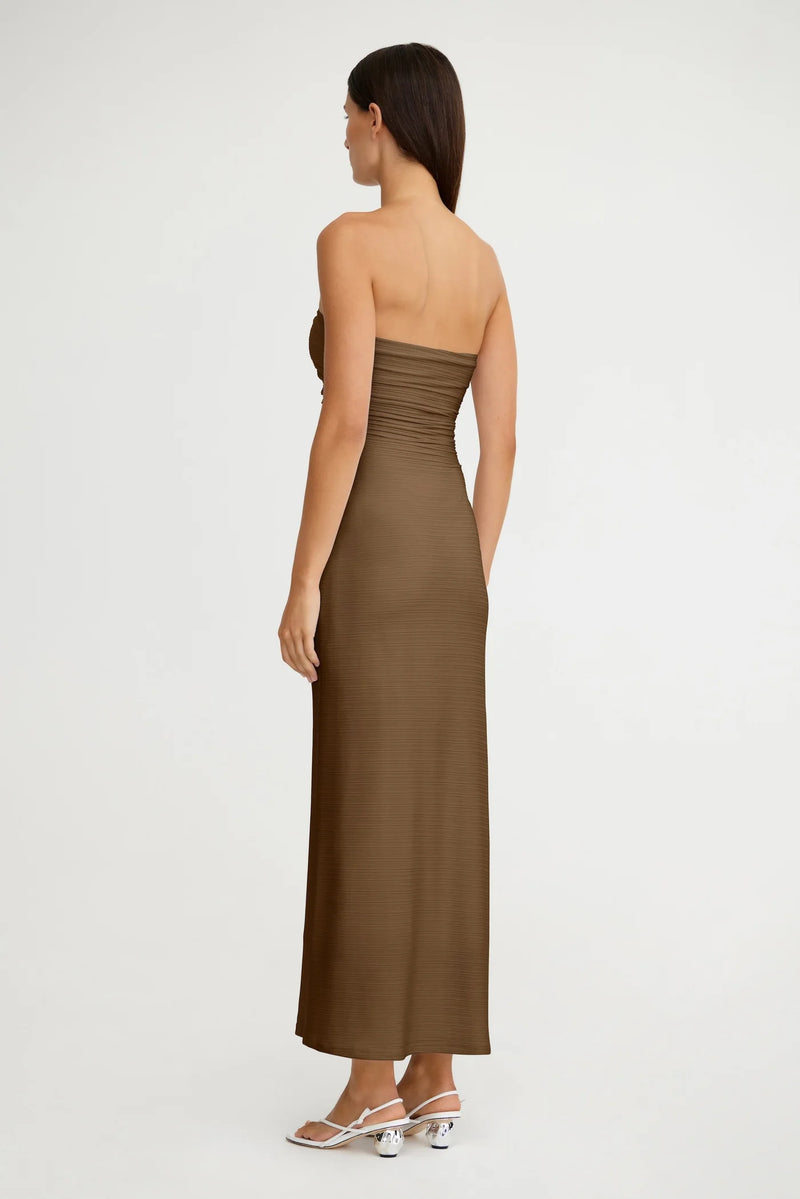 Coralie Strapless Dress - Chocolate