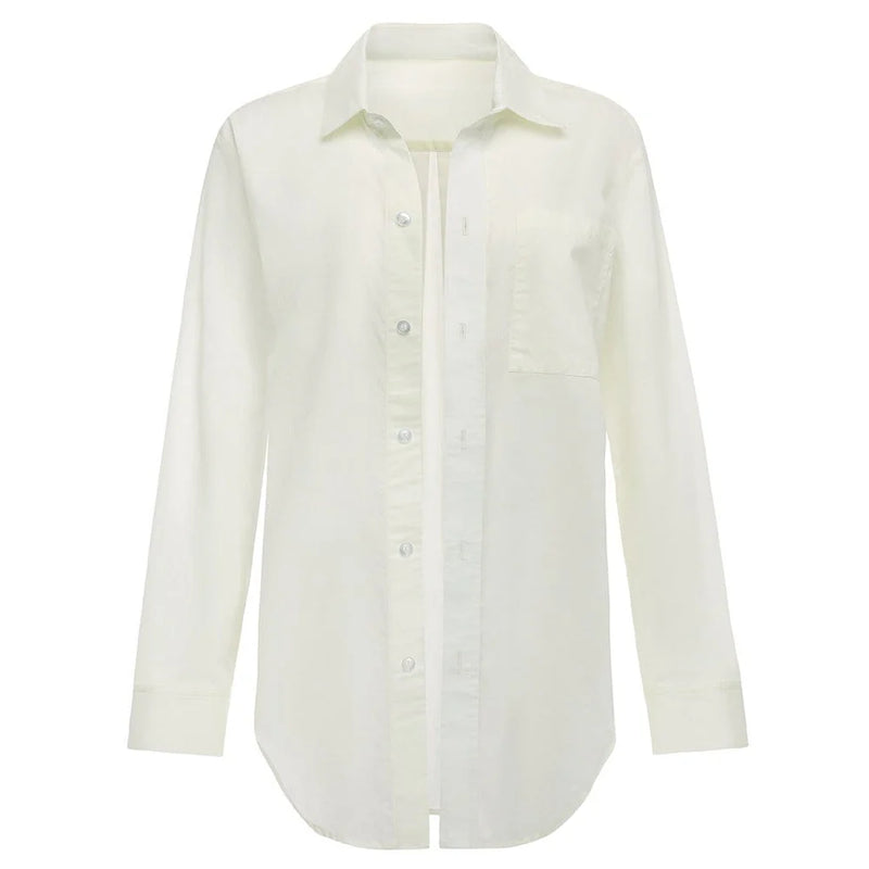 Long Sleeve Button Down - Cream