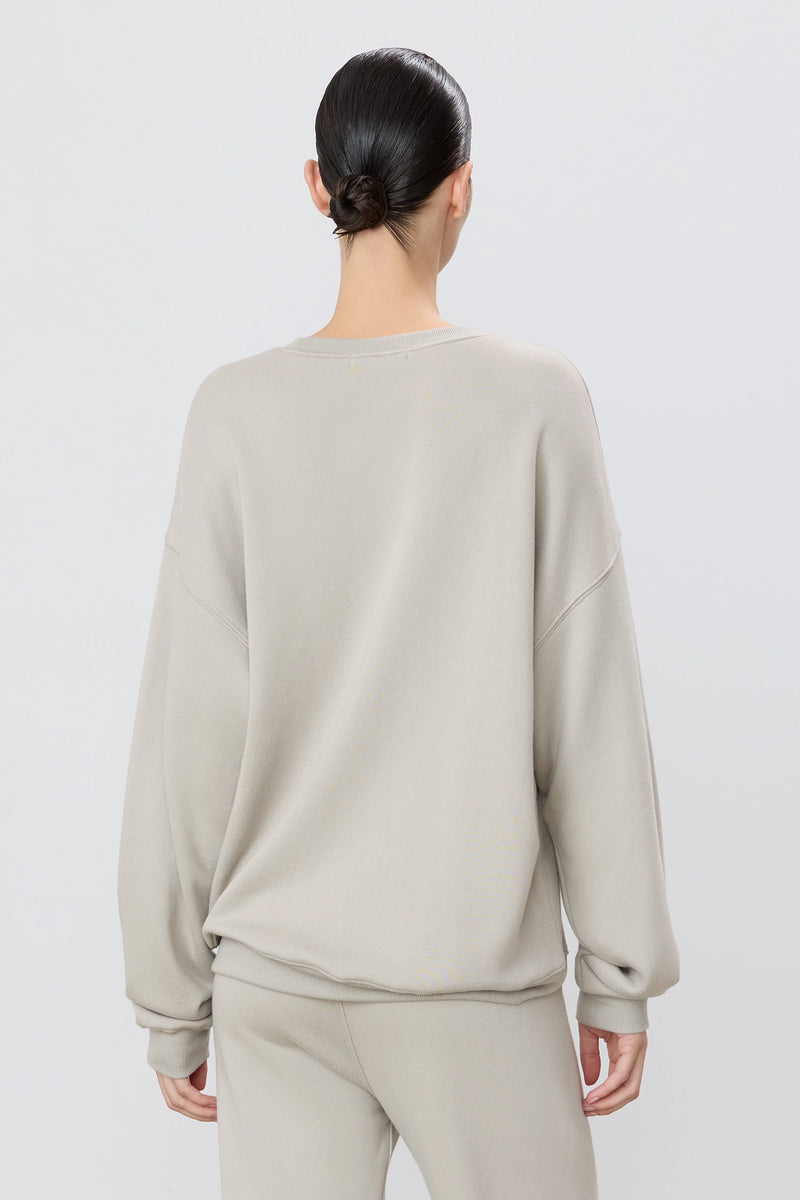 Oversized Crewneck Sweatshirt - Dove