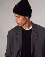 Downing Rib Cashmere Beanie - Black