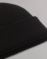 Downing Rib Cashmere Beanie - Black