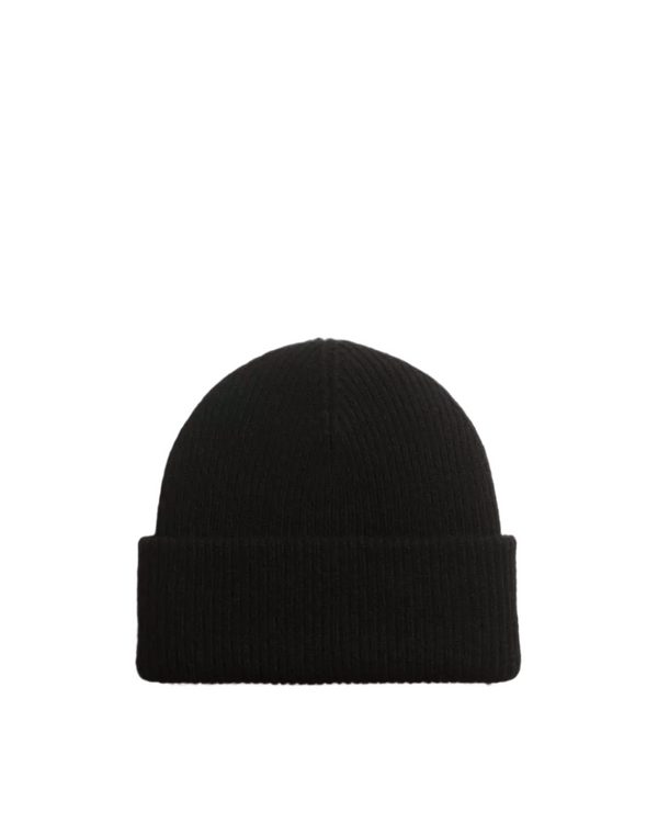 Downing Rib Cashmere Beanie - Black