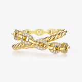 Harmony Crossover Ring - Gold