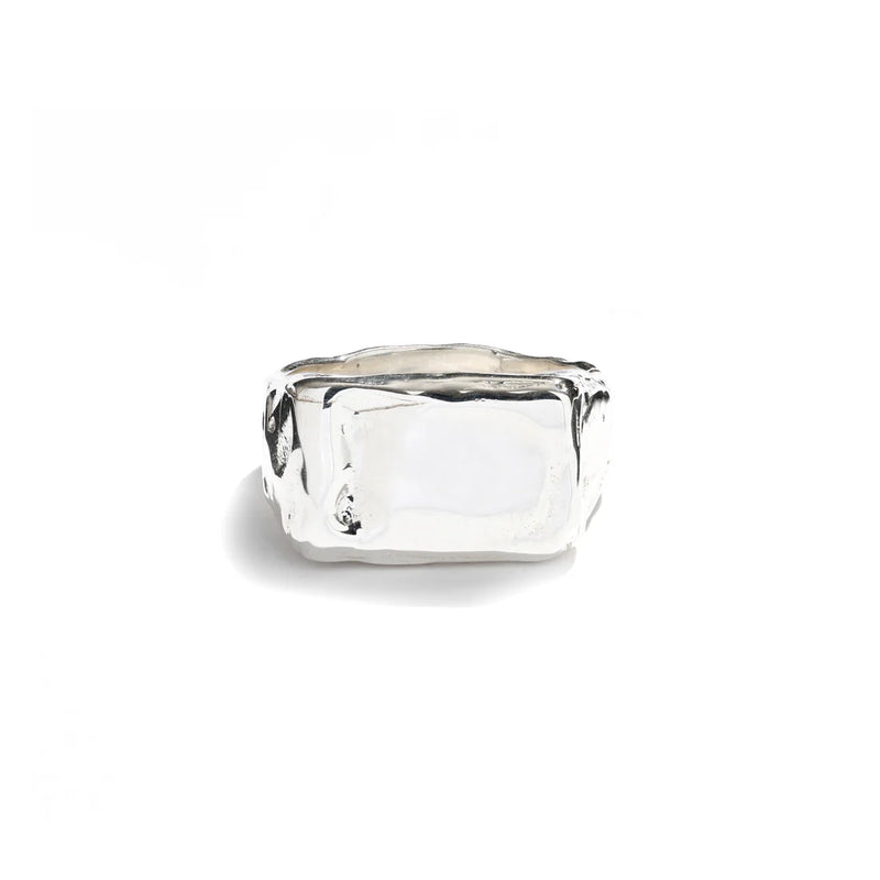 Cogency Signet Ring Rec Bold Sterling Silver