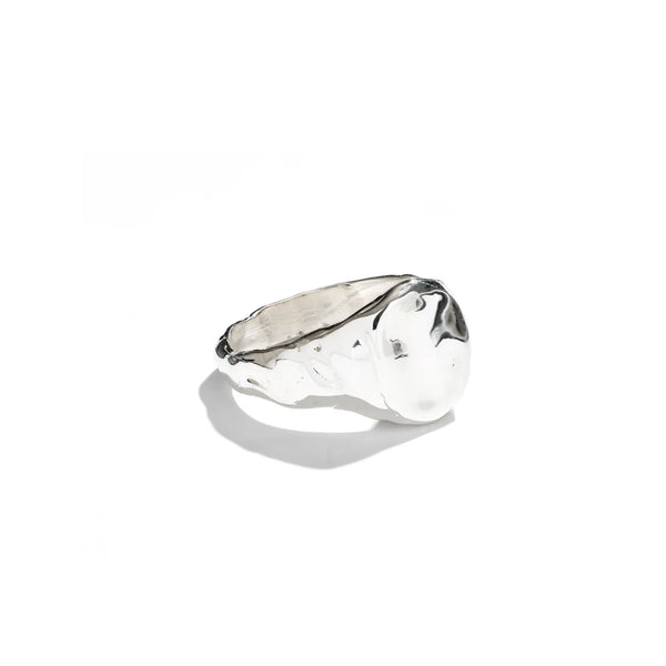 Cogency Signet Ring Oval Small Sterling Silver