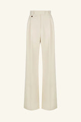 Irena High Waisted Tailored Pant - Bone