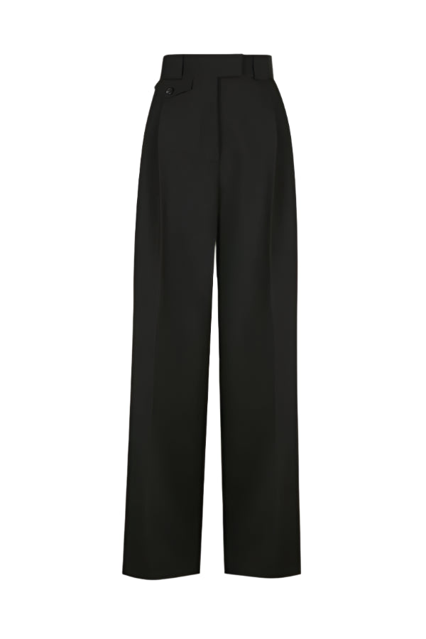 Irena High Waisted Tailored Pant - Black