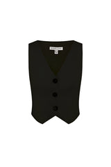 Irena Tailored Fitted Vest - Black