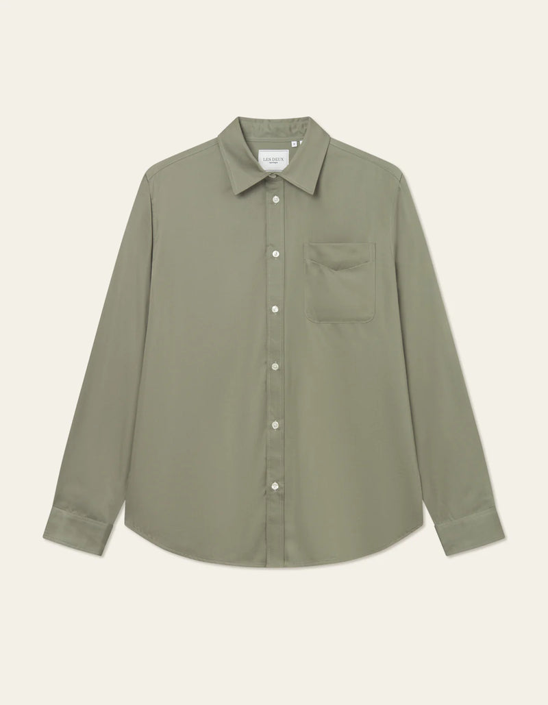 Kent Tencel Shirt - Lichen Green